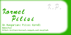 kornel pilisi business card